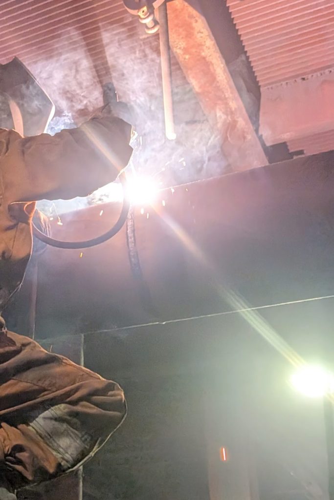 Soudure mobile réalisée sur site en Estrie